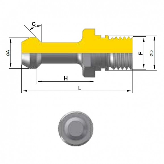 MAS403 BT30 x 60° - Furat nélküli behúzó gomba [82.]